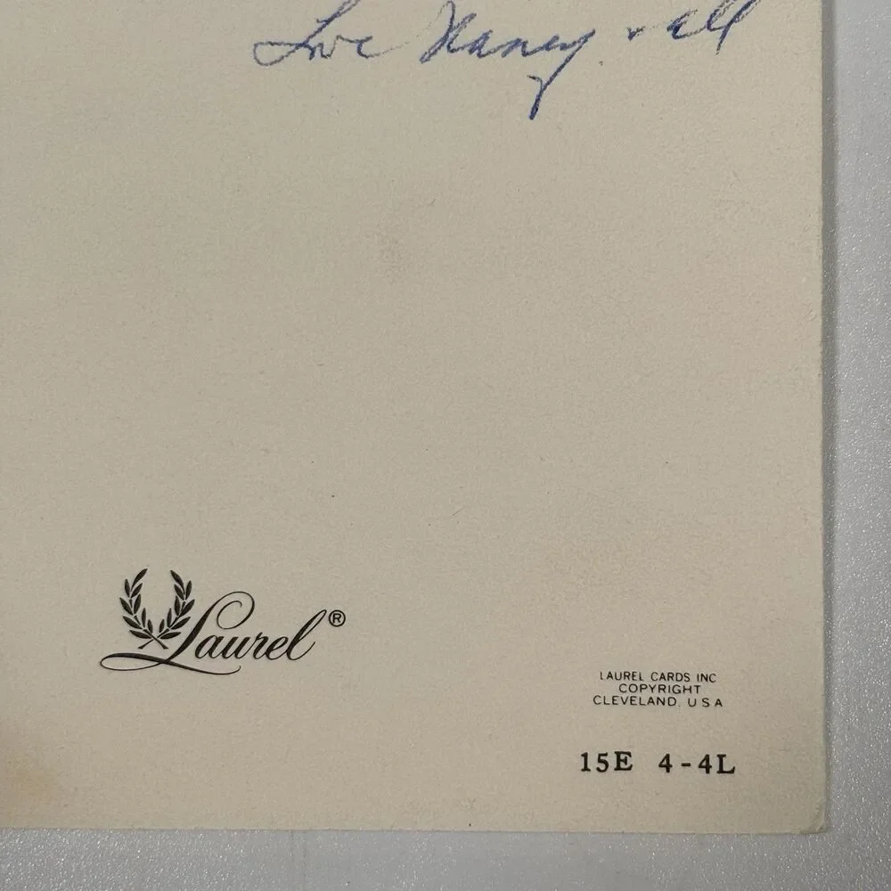 Vintage Laurel Religious Easter Greeting Card Bible Psalm 95:1 Wall Decor Art
